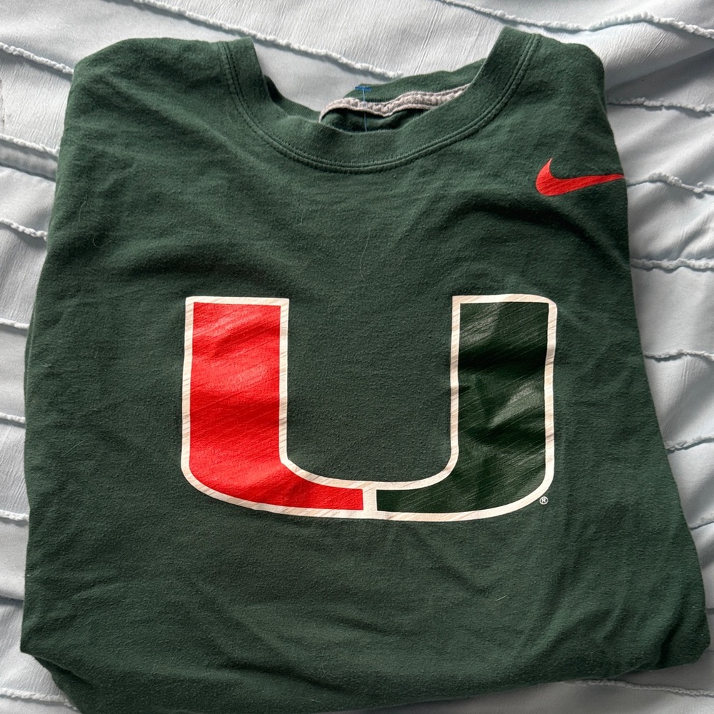 Nike Dark Green T-Shirt with Red and Green Logo